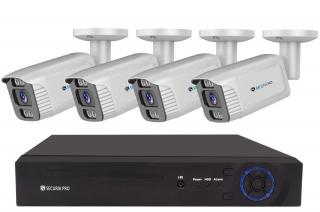 Securia Pro IP kamerarendszer NVR4CHV4S-W smart, fehér Felvétel: 2 TB merevlemez