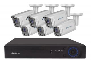 Securia Pro IP kamerarendszer NVR6CHV5S-W smart, fehér Felvétel: 2 TB merevlemez