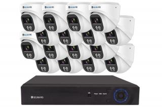 Securia Pro kamerarendszer NVR16CHV5S-W DOME smart, fehér Felvétel: 6 TB merevlemez