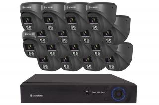 Securia Pro kamerarendszer NVR16CHV8S-B DOME smart, fekete Felvétel: 1 TB merevlemez