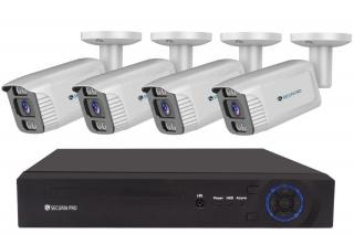 Securia Pro kamerarendszer NVR4CHV4S-W smart, fehér Felvétel: 1 TB merevlemez