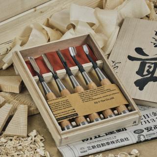 KAWASEI MAKOTO kézzel készített japán faragóvéső-készlet (5 db)