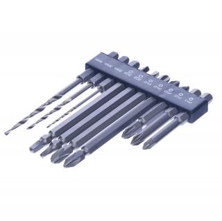 SK11 10 darabos csavarhúzó bit és fúrószár készlet - SCB-104