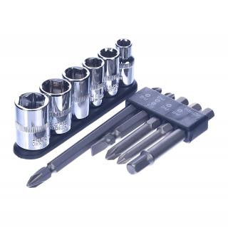 SK11 11 darabos univerzális bit és dugókulcs készlet - SCB-107