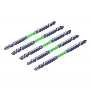 SK11 Super Ashura kétvégű torziós csavarhúzó bitkészlet, széles - 5 db - PH2 - 110 mm