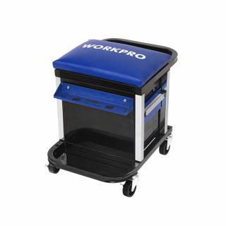 WORKPRO gurulós szerelőszék szerszámtárolóval