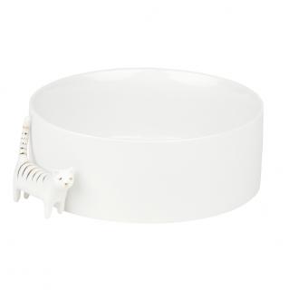 CAT fehér porcelán tál