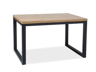Étkezőasztal, fekete/tölgy, LORAS II 150x90