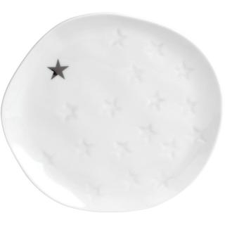 Fehér porcelán tányér CSILLAG, kicsi