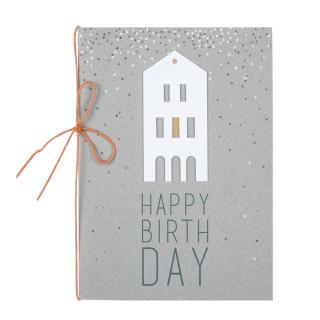 LITTLE HOUSE HAPPY BIRTHDAY papír születésnapi üdvözlőlap