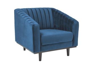 Relax fotel, kék bársony / wenge, ASPREY 1 VELVET