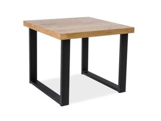 Tárolóasztal, natúr tölgy / fekete, UMBERTO C 60x60