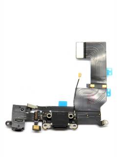Apple iPhone 5 Flex töltőkábel, AUX port, mikrofon - fekete