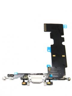 Apple iPhone 8 Plus Flex töltőkábel, AUX port, mikrofon – fehér