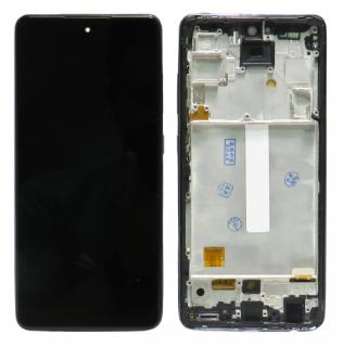 BIG OLED képernyő Samsung Galaxy A52 4G (SM-A525F), A52 5G (SM-A526B), A52s 5G (SM-A528B) + fekete érintőképernyő + Keret (Awesome Black)