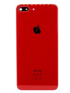 Iphone 8 Plus hátlap üveg + kamera üveg -piros színű