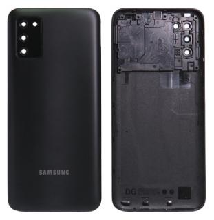 Samsung Galaxy A03s (SM-A037G) hátlap + fényképező tok - fekete színű (Black)