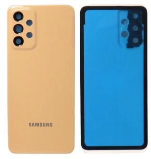 Samsung Galaxy A23 5G (SM-A236) hátlap + fényképező tok - narancssárga színű  (Peach)