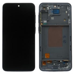 Samsung Galaxy A55 (SM-A556B) Kijelző + érintőfelület fekete + Keret (Navy) - Incell