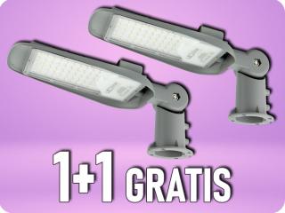 150W-os LED közvilágítás állítható adapterrel, 15000lm, 100lm/W, 75°, IP65, IK08, 6kV, 4000K, 1+1 GRATIS! [201088]