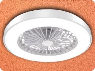 22W mennyezeti ventilátor LED lámpával 36W, távirányítóval, CCT, 6 sebesség, fehér [FANOKWH10G]