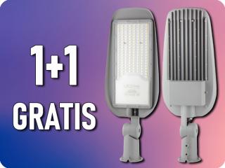 50W LED közvilágítás állítható adapterrel, 5000lm, 100lm/W, 75°, IP65, IK08, 6kV, 4000K, 1+1 gratis! [201064]