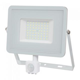 50W LED reflektor SMD érzékelővel, SAMSUNG chip, fehér színben Meleg fehér