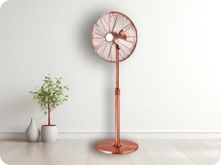 ACA ÁLLVÁNYOS VENTILÁTOR 60W, Ø45CM, MAXIMÁLIS MAGASSÁG 1,35M, RÉZ [FANSMPC50]