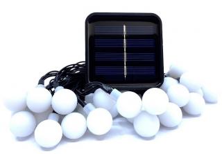 ACA SOLAR LED lánclámpa 4,35m + 2m, 30xLED, tejszerű, meleg fehér, IP44 [X04301423]