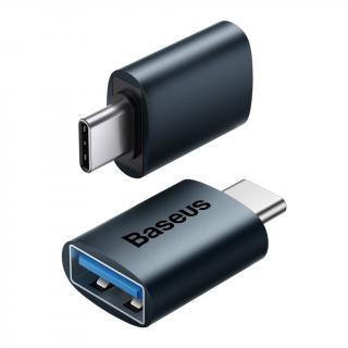Baseus adapter USB -> USB Type-C 2.4A fekete [CATOTG-01]