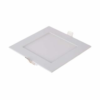 Beépített LED panel tápegységgel, 12W, 1160lm, négyzet Meleg fehér