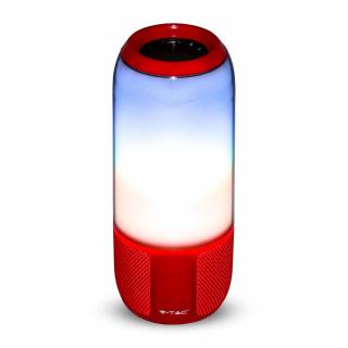 Bluetooth hangszóró RGB+W LED fény, piros színben