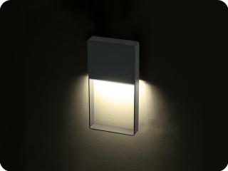 DESIGN LED KÜLTÉRI FALI LÁMPA 4W, 240LM, 3000K, IP54, SÖTÉTSZÜRKE [LG2361G]
