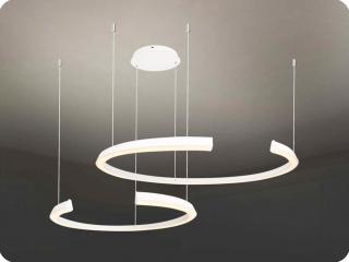 DESIGNER LED FÜGGŐLÁMPA 48W, 5150LM, TRIAC DIMMÁLHATÓ, FEHÉR, IP20, 4000K