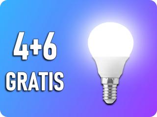 E14 LED IZZÓ 3,7W, 320LM, P45, 4+6 gratis! Meleg fehér