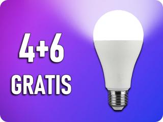 E27 LED izzó 15W, 1521LM, A65, 4+6 gratis! Hideg fehér