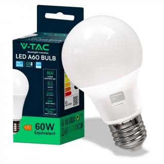 E27 LED izzó 8,5W, 806lm, SAMSUNG chip, A60 Meleg fehér