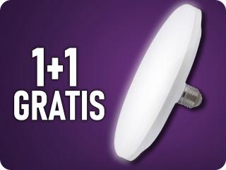 E27 LED izzó UFO 16W, 3000K, 1+1 gratis! Meleg fehér