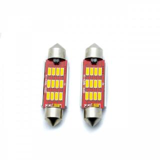 Einparts LED autó izzó 42MM 12 SMD 4014 CANBUS 12/24V 5000K 2 db [EPL308]