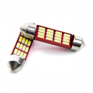 Einparts LED autó izzó C10W 39MM 16 SMD 4014 CANBUS 9-16V 6000K 2 db [EPL206]