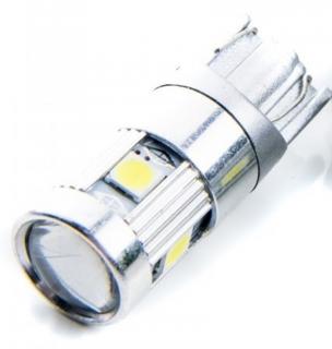 Einparts LED autós izzó W5W, T10, 5SMD 3030, CANBUS, 9-16V, 6000K, 2 db [EPL199]