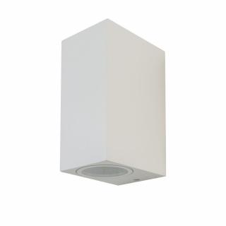 Fali lámpa 2xGU10, fehér, négyzet alakú, IP44
