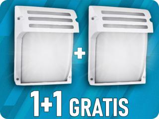Fali lámpa, E27, IP44, fehér, 1+1 gratis!
