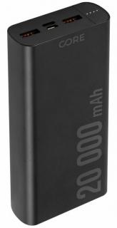Forever Core Power bank PD + QC, 20000 mAh, 18W, fekete [GSM115917]