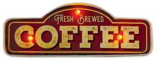 Forever Light LED retro fém tábla Fresh Brewered Coffee [RTV100462]