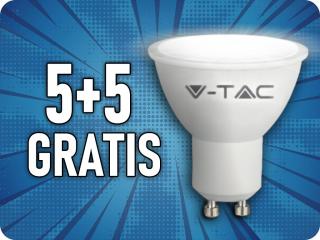 GU10 LED izzó 10W, 1000lm, 100°, SAMSUNG chip, 5+5 GRATIS! Természetes fehér