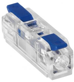 Kábelcsatlakozó 1PIN, mini, pattintható, kétoldalas, kék, 0,75-4mm2, IEC, 250V/32A [OR-SZ-8021/1/100]