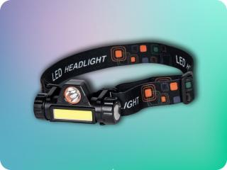 KAMAR LED FÉNYSZÓRÓ ÚJRATÖLTHETŐ 35LM + 125LM, 1200MAH LI-ION, 3MODES [LA0101-B]