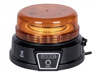 KAMAR LED ÚJRATÖLTHETŐ, FIGYELMEZTETŐ JÁZÓ TÁVIRÁNYÍTÓVAL, 20W, 8 MÓD, NARANCS, 12/24V, IP65, MÁGNES [ALR0058-WL-RC]