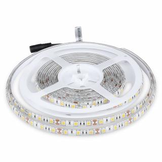 Kültéri LED szalag 12V, 11W/m, 900lm/m, 60LED/m, vízálló, 5 m-es csomag Meleg fehér